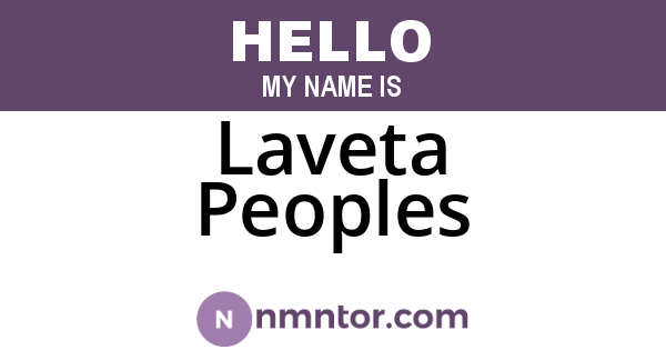 Laveta Peoples