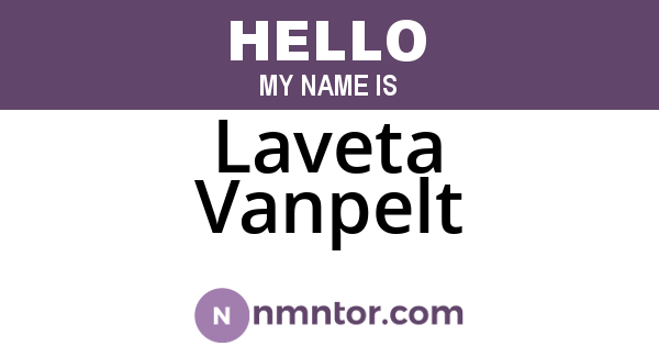Laveta Vanpelt