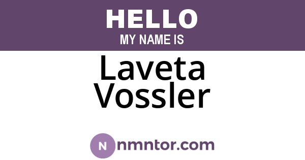 Laveta Vossler