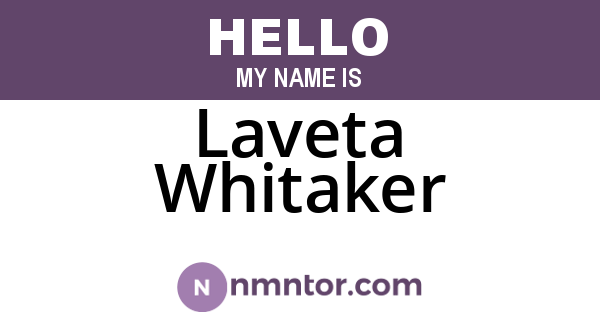 Laveta Whitaker