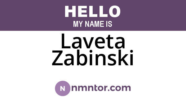 Laveta Zabinski