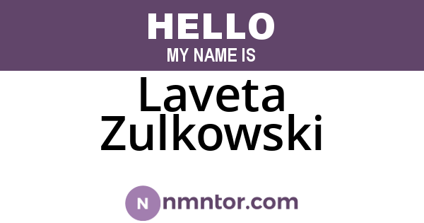 Laveta Zulkowski