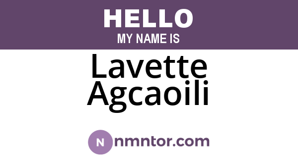 Lavette Agcaoili