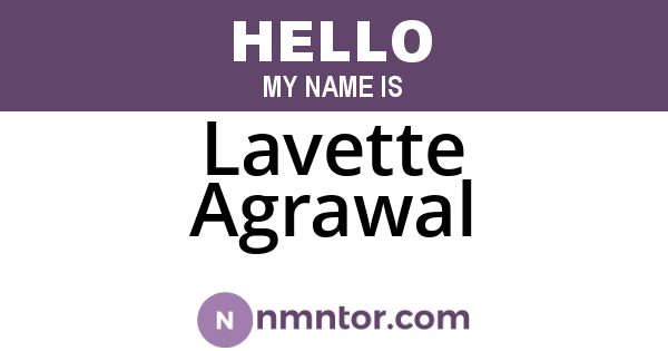 Lavette Agrawal
