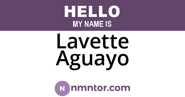 Lavette Aguayo