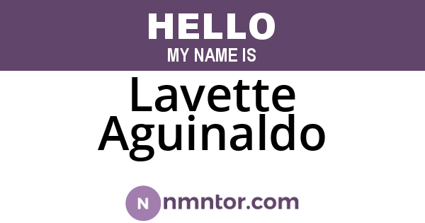 Lavette Aguinaldo