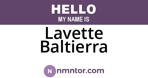 Lavette Baltierra