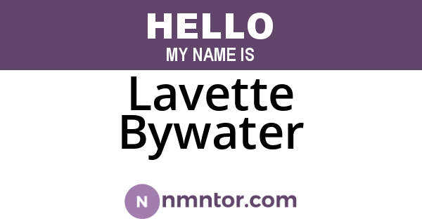 Lavette Bywater