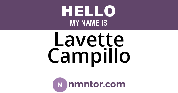 Lavette Campillo