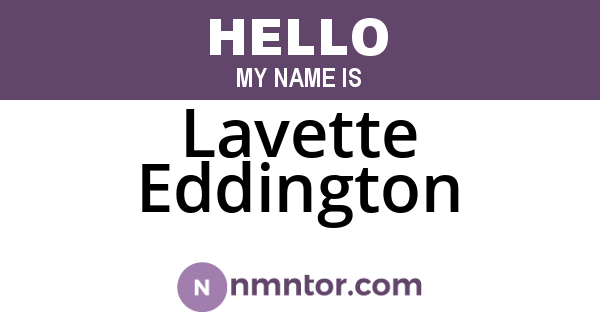 Lavette Eddington