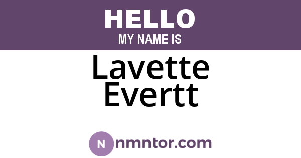 Lavette Evertt