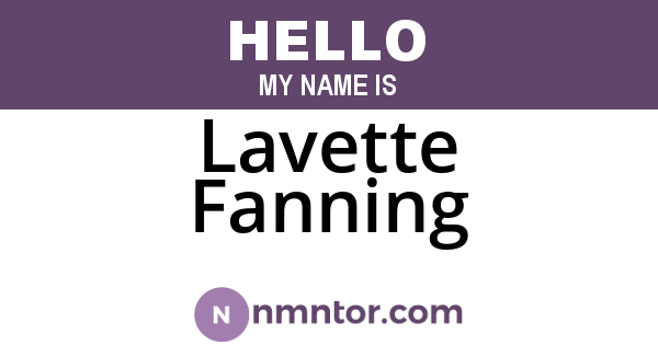 Lavette Fanning