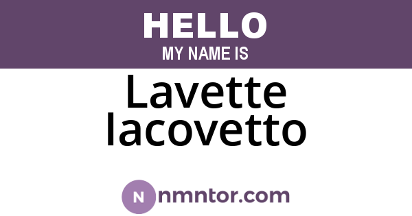 Lavette Iacovetto