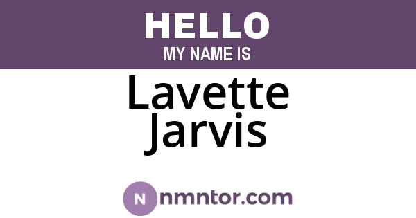 Lavette Jarvis