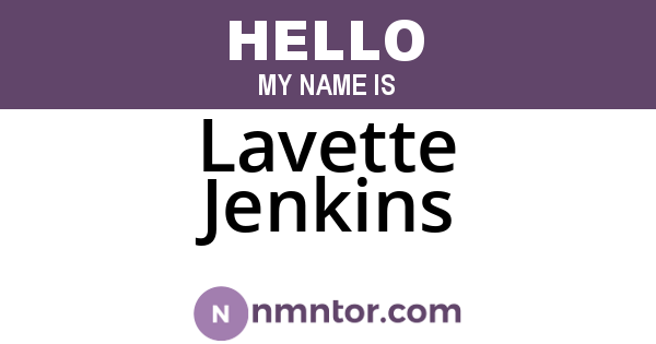 Lavette Jenkins