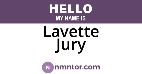 Lavette Jury