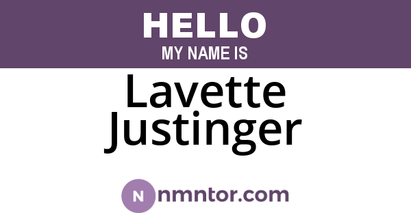 Lavette Justinger