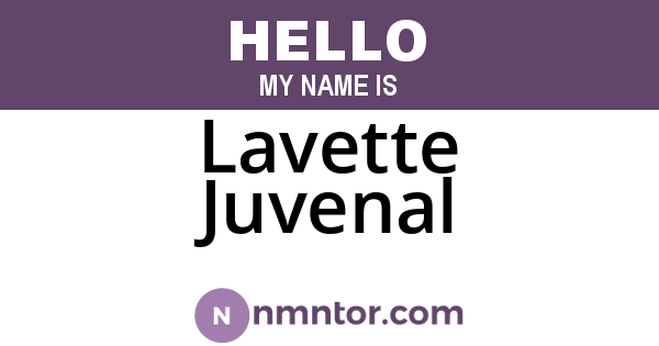 Lavette Juvenal
