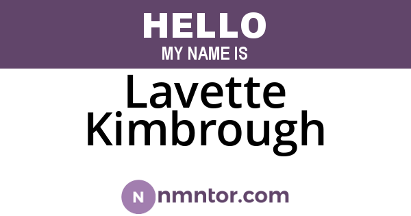 Lavette Kimbrough