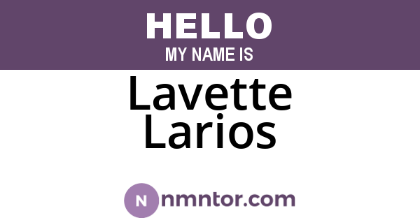 Lavette Larios