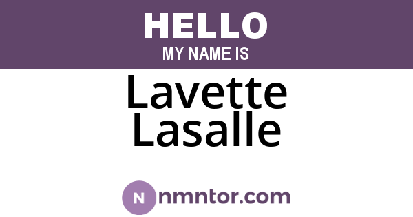 Lavette Lasalle