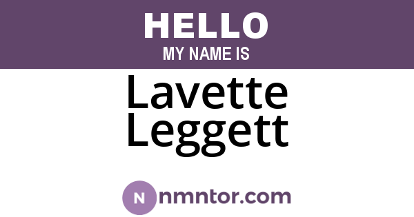 Lavette Leggett