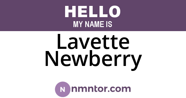 Lavette Newberry
