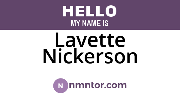 Lavette Nickerson