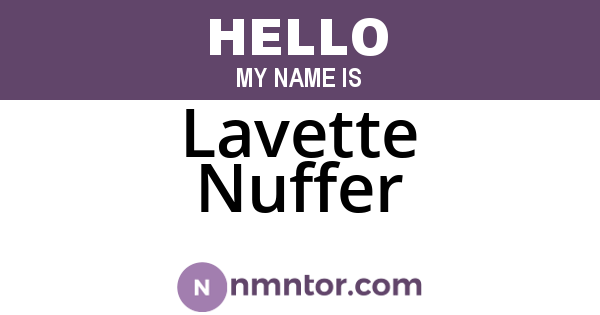 Lavette Nuffer