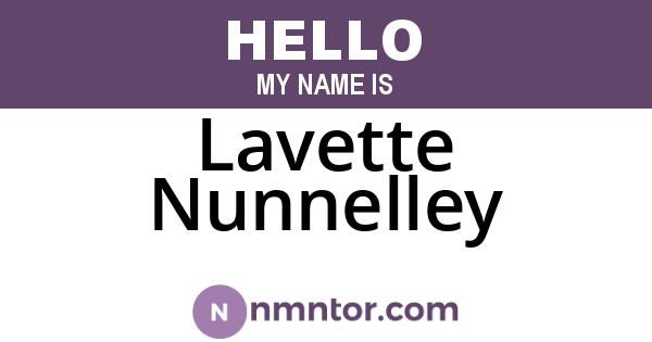 Lavette Nunnelley