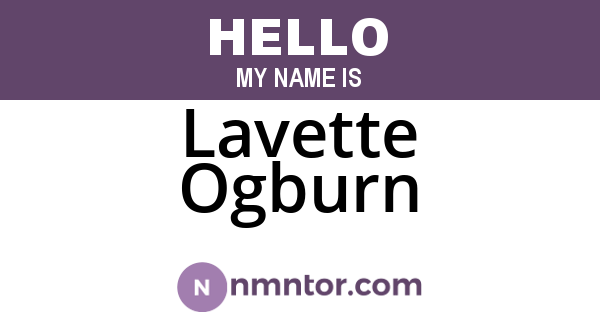 Lavette Ogburn