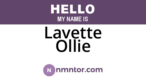 Lavette Ollie