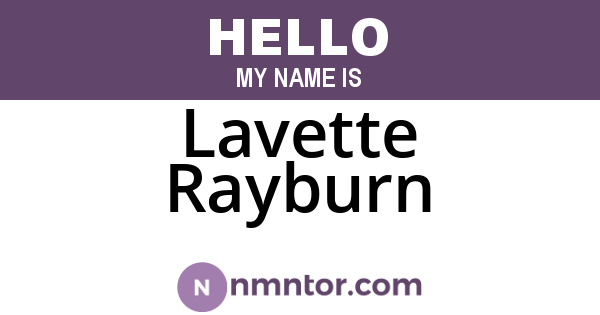 Lavette Rayburn