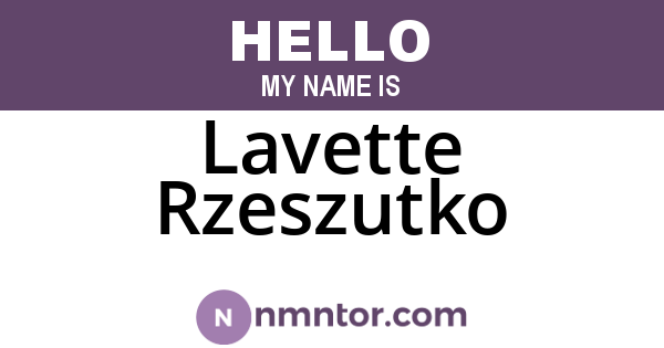 Lavette Rzeszutko