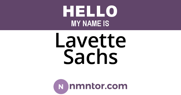 Lavette Sachs