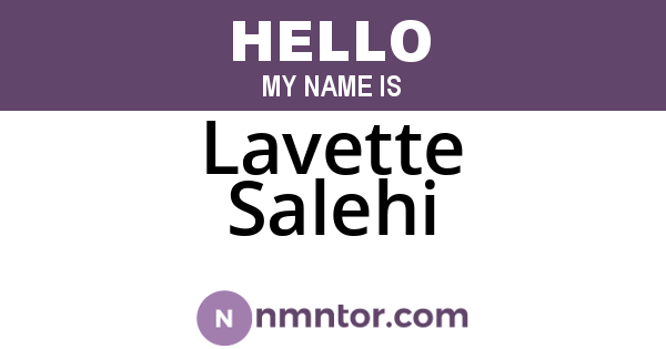 Lavette Salehi