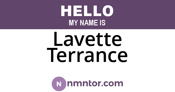 Lavette Terrance