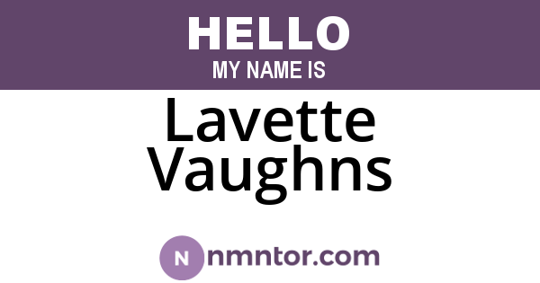 Lavette Vaughns