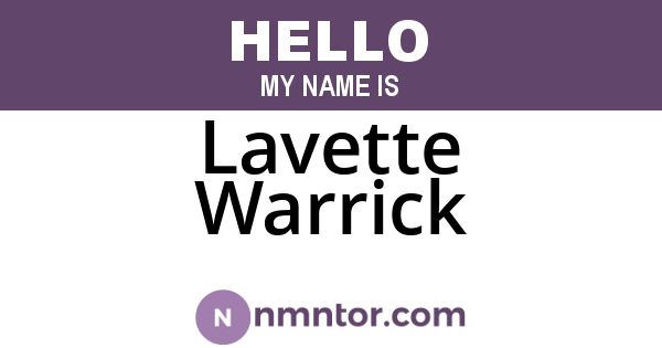 Lavette Warrick