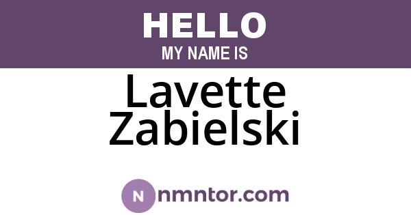 Lavette Zabielski