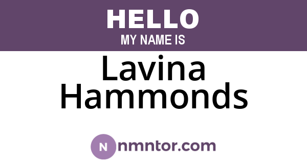 Lavina Hammonds