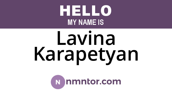 Lavina Karapetyan