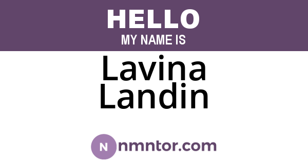Lavina Landin
