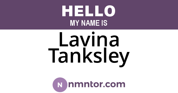 Lavina Tanksley