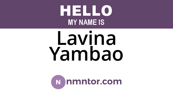 Lavina Yambao