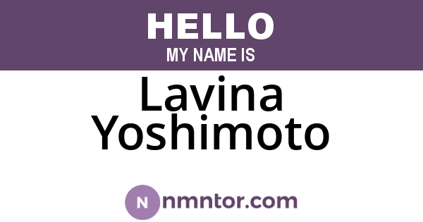Lavina Yoshimoto