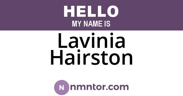 Lavinia Hairston