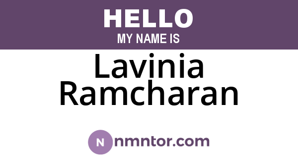 Lavinia Ramcharan