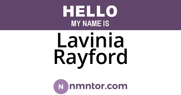 Lavinia Rayford