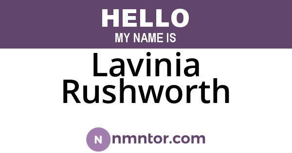 Lavinia Rushworth